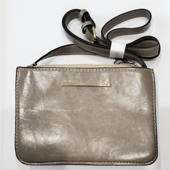 NWT Kensie Gray Crossbody Bag with Sleek Design - Picture 1 of 6